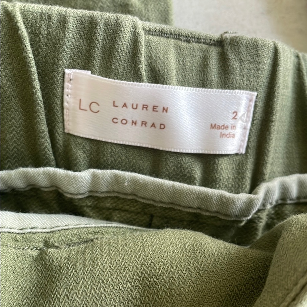 Women's LC Lauren Conrad High Rise Patch Pocket Wide Leg Pants NWOT - Picture 3 of 4